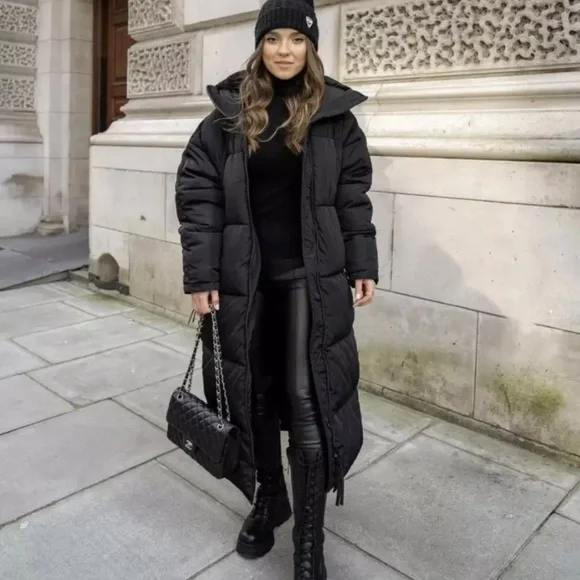 Zara Jackets Coats Zara Long Water Repellent Puffer Coat